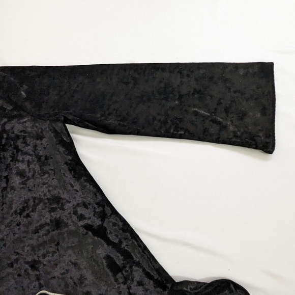 Lord & Taylor Context Black Velvet Shift Dress Large - Picture 8 of 9